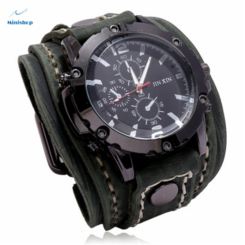 Men Retro String Leather Watch Bracelet Fashion Hip-hop Bracelet Accessories Suit jewelry