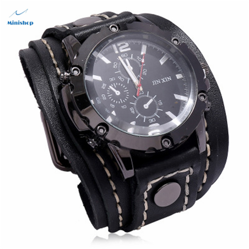 Men Retro String Leather Watch Bracelet Fashion Hip-hop Bracelet Accessories Suit jewelry