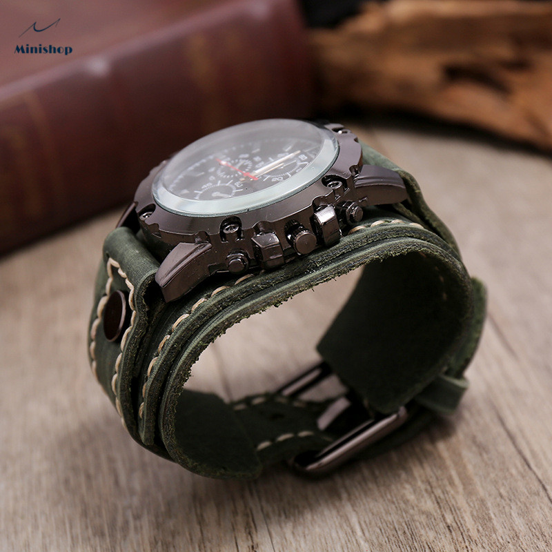 Men Retro String Leather Watch Bracelet Fashion Hip-hop Bracelet Accessories Suit jewelry