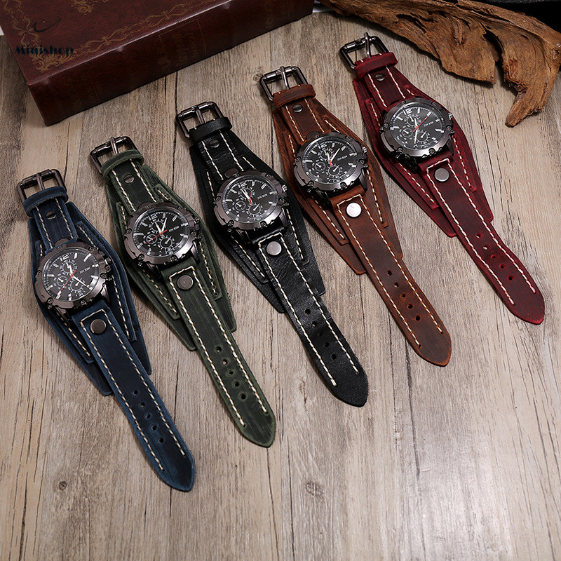 Men Retro String Leather Watch Bracelet Fashion Hip-hop Bracelet Accessories Suit jewelry