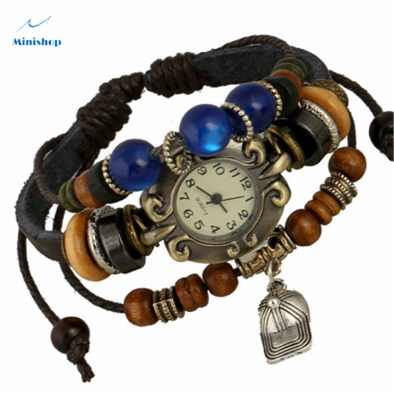 Women's  Watch Fashion Retro Leather Bracelet Watch Korean Personality trend Watch Accessories