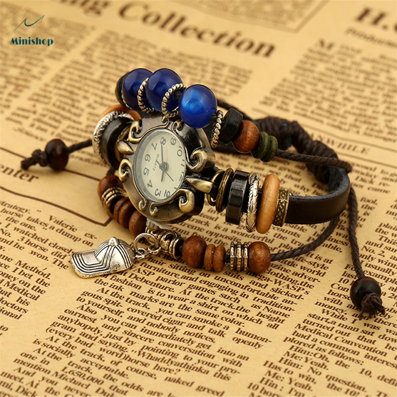 Women's  Watch Fashion Retro Leather Bracelet Watch Korean Personality trend Watch Accessories