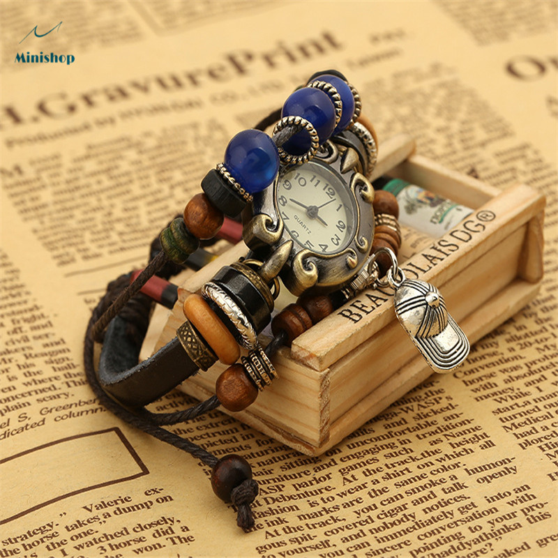 Women's  Watch Fashion Retro Leather Bracelet Watch Korean Personality trend Watch Accessories