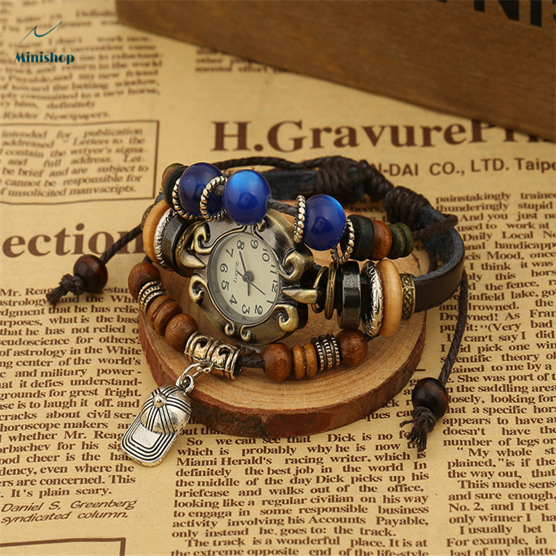 Women's  Watch Fashion Retro Leather Bracelet Watch Korean Personality trend Watch Accessories