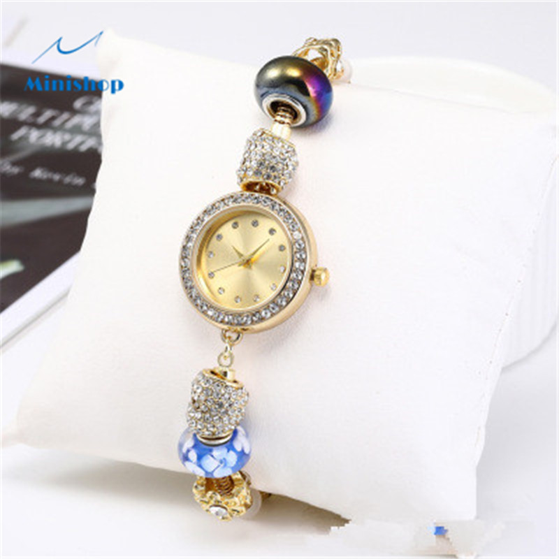 Women's Watch Vintage Lady Bracelet Watch Diamond Temperament Versatile Dress Accessories