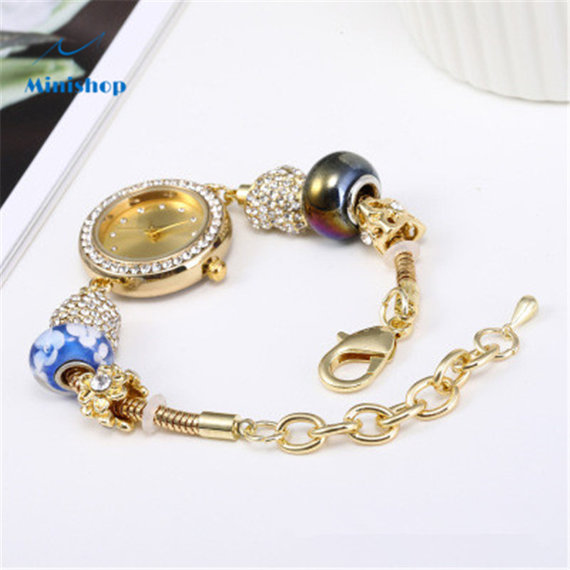 Women's Watch Vintage Lady Bracelet Watch Diamond Temperament Versatile Dress Accessories