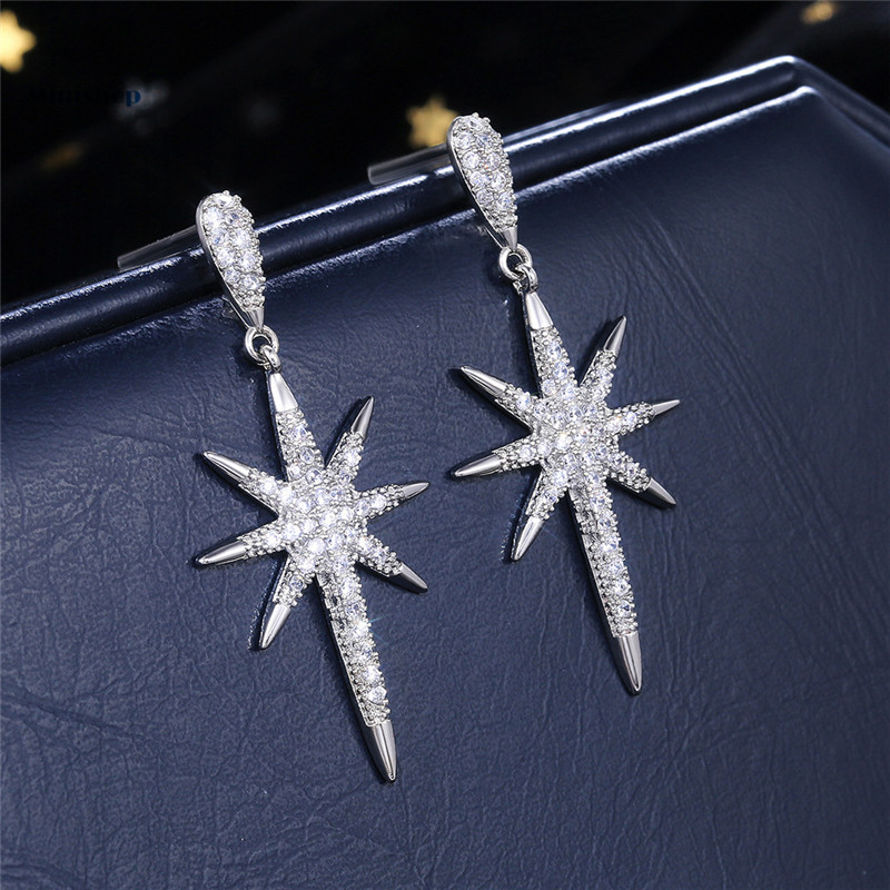 Women's Earrings Temperament Zircon Diamond Ladies Earrings Korea Fashion Trend Earrings