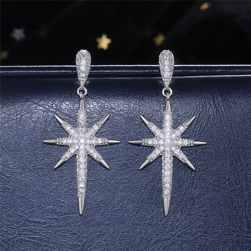 Women's Earrings Temperament Zircon Diamond Ladies Earrings Korea Fashion Trend Earrings
