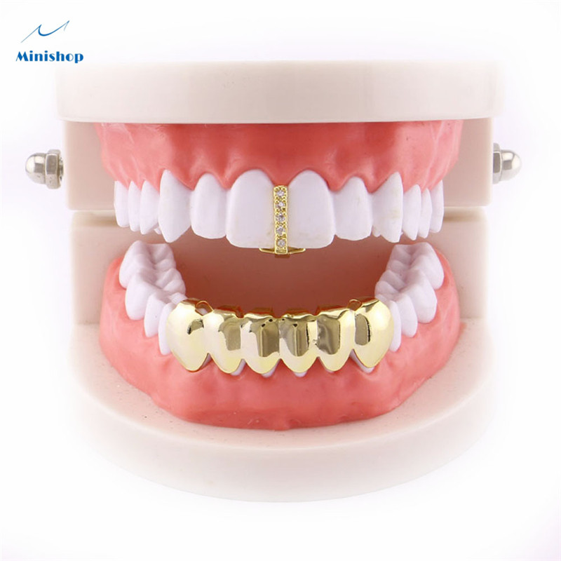 Women and Men Fashion Electroplated Gold Hip-hop Tooth Braces Christmas Party  Decorations Grillz
