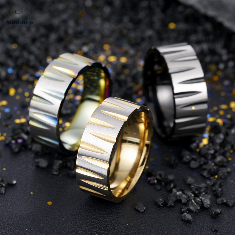 Men Fashion Popular Stainless Steel W Victory Ring  Hip Hop No Fading  Ring Jewelry Accessories
