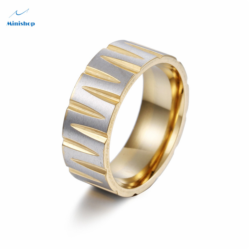 Men Fashion Popular Stainless Steel W Victory Ring  Hip Hop No Fading  Ring Jewelry Accessories