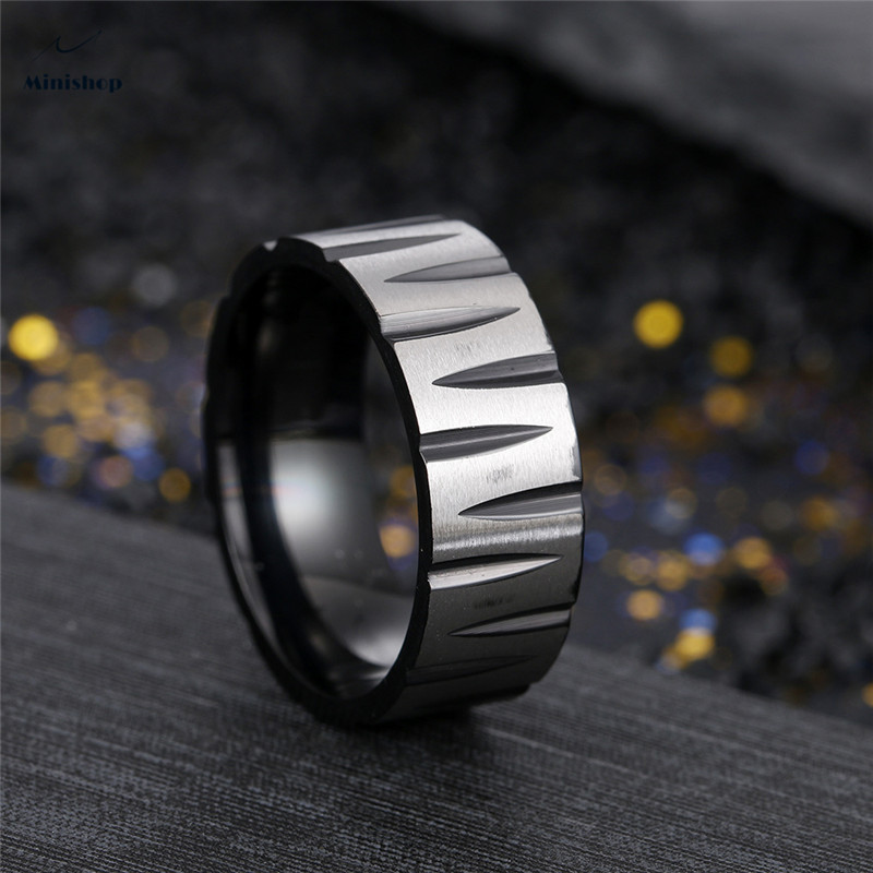 Men Fashion Popular Stainless Steel W Victory Ring  Hip Hop No Fading  Ring Jewelry Accessories