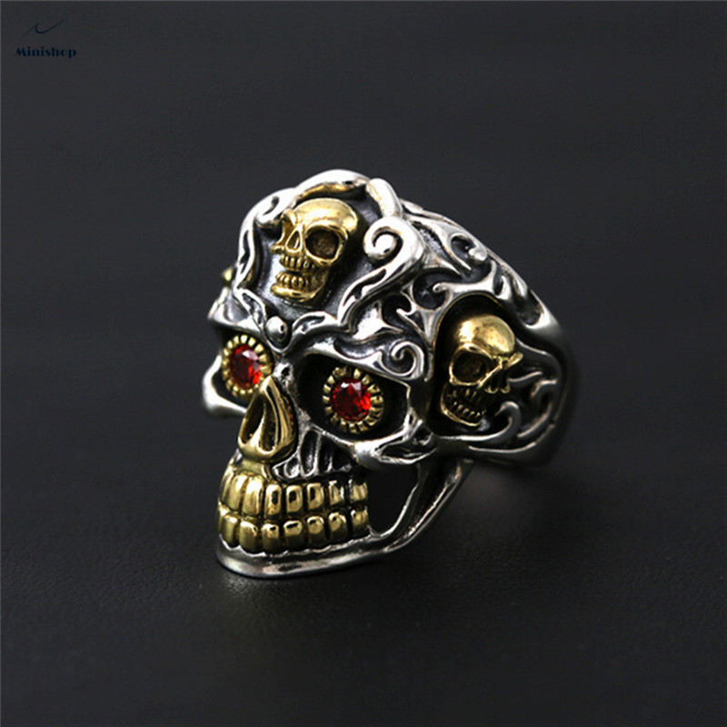 Men Individual Retro Ring Punk Style Skull Forefinger Ring Night Club Ring Hisper Jewelry Gift