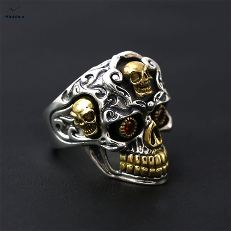 Men Individual Retro Ring Punk Style Skull Forefinger Ring Night Club Ring Hisper Jewelry Gift