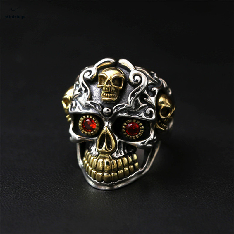 Men Individual Retro Ring Punk Style Skull Forefinger Ring Night Club Ring Hisper Jewelry Gift