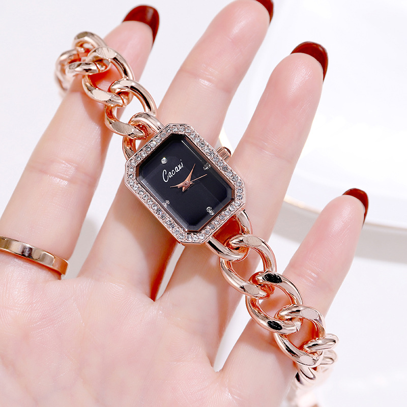 Women Small Fragrance Wind Chain Style Fashion Watch Korean Version of Quartz Small Dial OL Watch