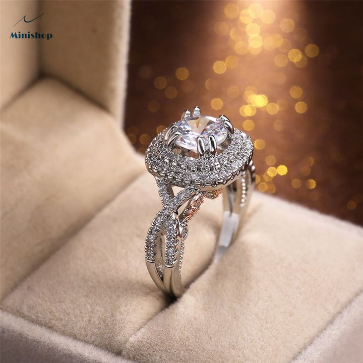 Details about   Ring rose gold silver 925 with zircon 