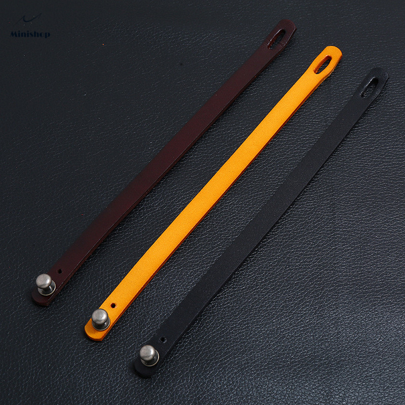 Men Retro Simple Business Style Leather Bracelet Fashion Versatile Punk Rock Leather Gift Bracelet