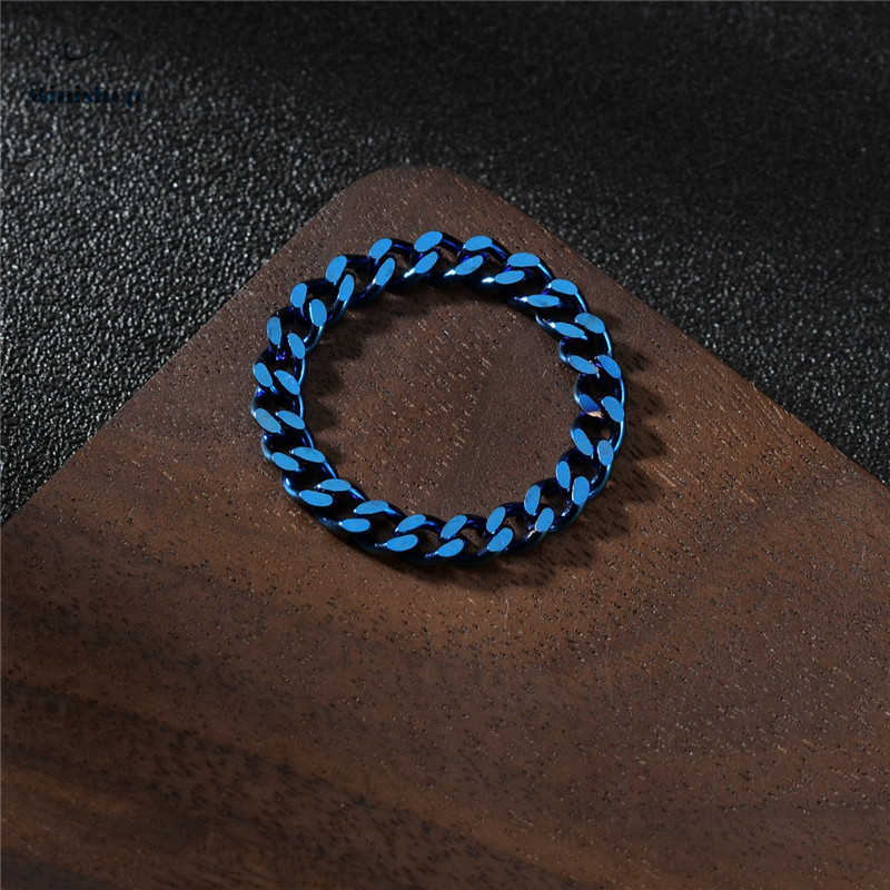 Women New Fashion Chain Ring INS Metal Folding Jewelry Birthday Gift Gold Soft No Faded Steel Ring