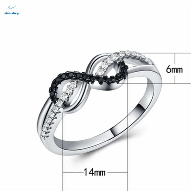 Women Fashion Separated Color Ring Lady Plated Platinum Zircon Diamond Ring Sspecial Engagement Ring