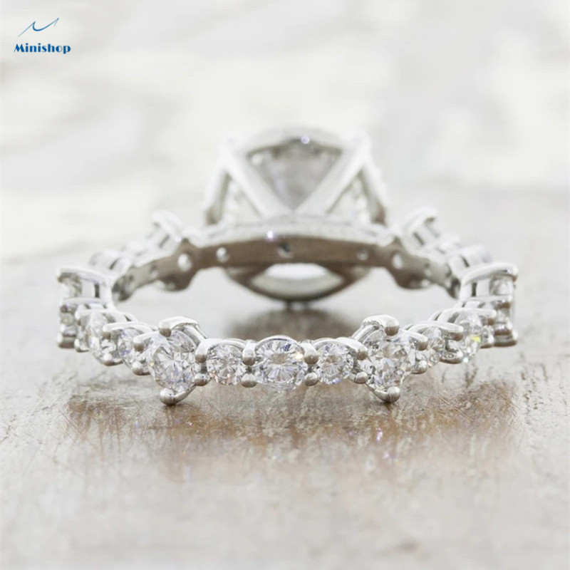 Women New Fashion Ladies Engagement Ring set Bright Diamond Zircon Rings Wedding Rings