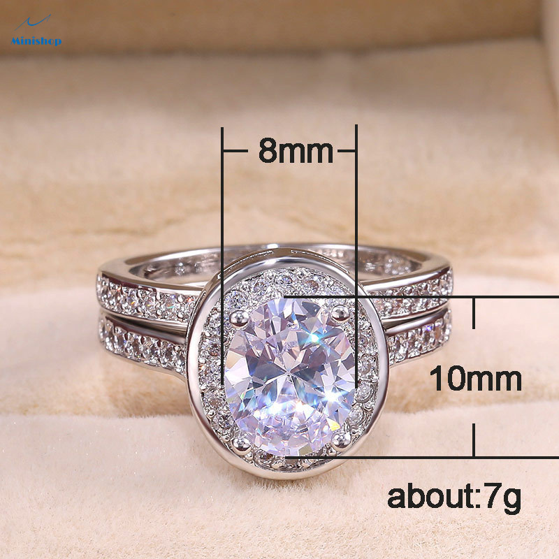 Women  Couple Ring Fashion Electroplated Real Gold Inlaid with AAA Grade Zircon Diamond Jewelry