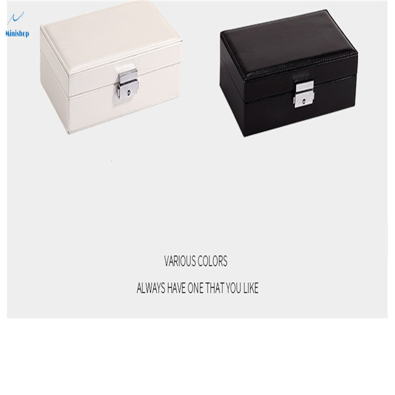 Lady  Fashion Ring Box Portable Earrings Necklace Storage Box Small and Large Capacity Jewelry Box