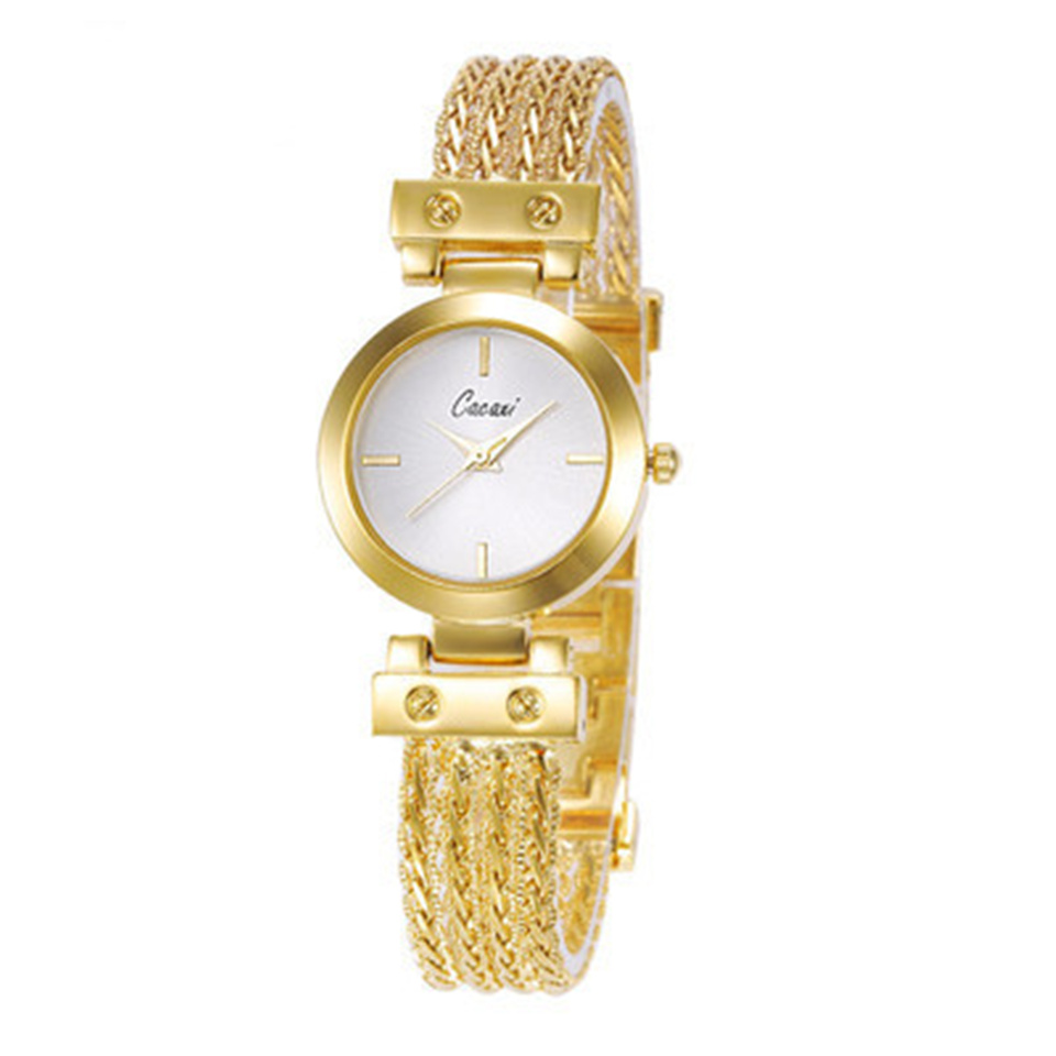 Women Fashion French Style Gold Watch Ladies Bracelet Watch High-grade Quartz Watch Party Watch
