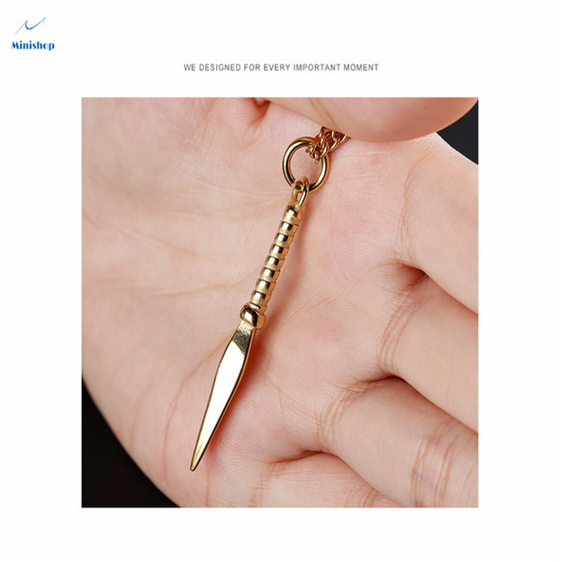 Men Fashion Chain Spearhead Necklace High-grade Jewelry Stainless Steel Titanium Steel Pendant