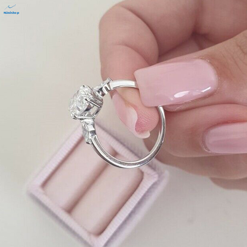 Lady New Fahsion Ring 10*14mm Oval Zircon Diamond Ring Engagement Ring Wedding Party Ring
