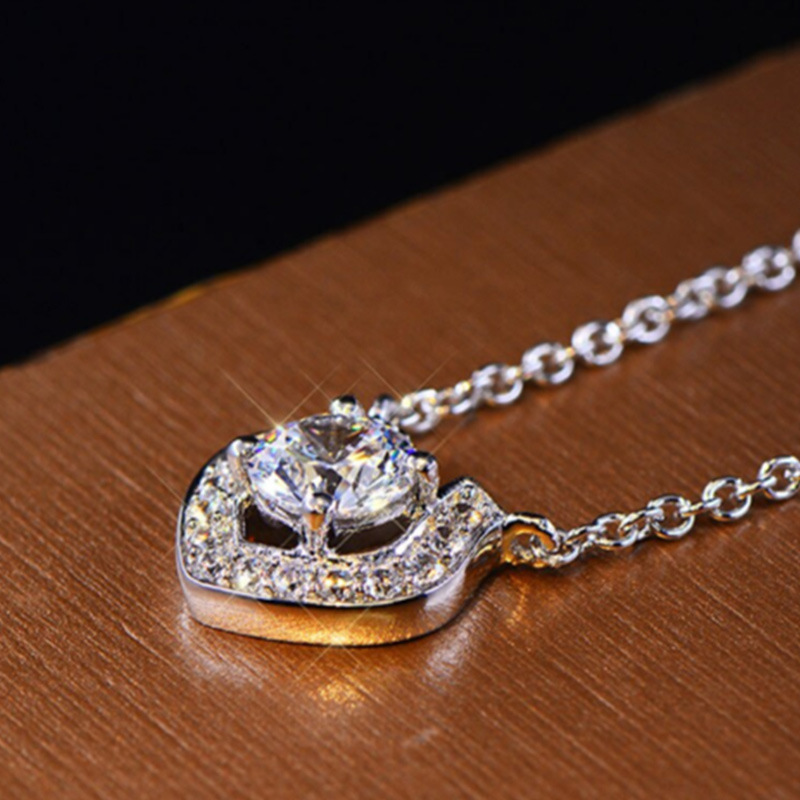 Lady New fashion Imitation Zicon Diamond Pendant Fashion Necklace Wedding Party Bride Accessories