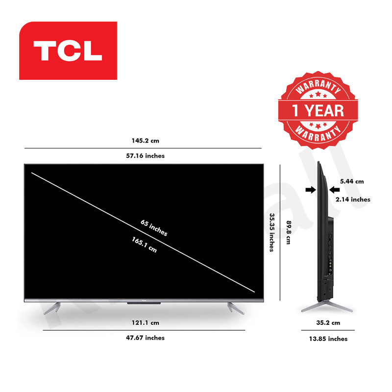 TCL 65 inches 4K Ultra HD Smart TV Certified Android LED TV With Video Camera 65P725
