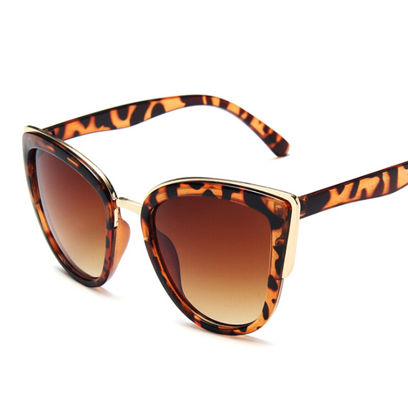 glasi za wanawake Women's Fashion Accessories  Sunglasses Cateye Sunglasses Girls Vintage Gradient Glasses Retro Cat eye Sun glasses Female Eyewear UV400(Leopard/Black/Khaki)
