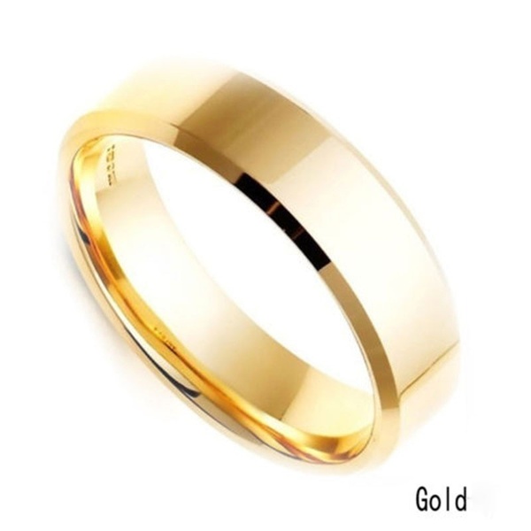 pete za wanawake Hot Stainless Steel Ring Band Titanium Silver Black Gold Men Size 8 to 11 Wedding Men's/Men Fashion Accessories Jewellery  Love Gifts (Gold/Silver/Black/Blue)+Free gift box