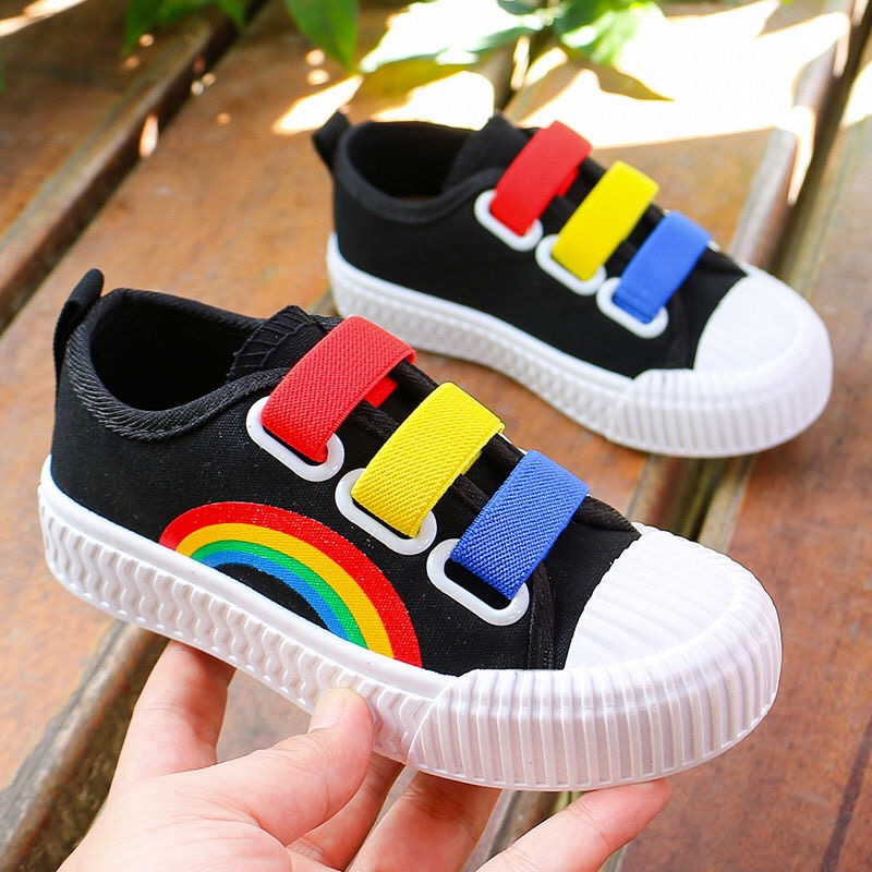 Boys Shoes Casual Shoes Athletic Boy Boots  Kids canvas Rainbow shoes comfortable soft casual shoes kids sneakers boots