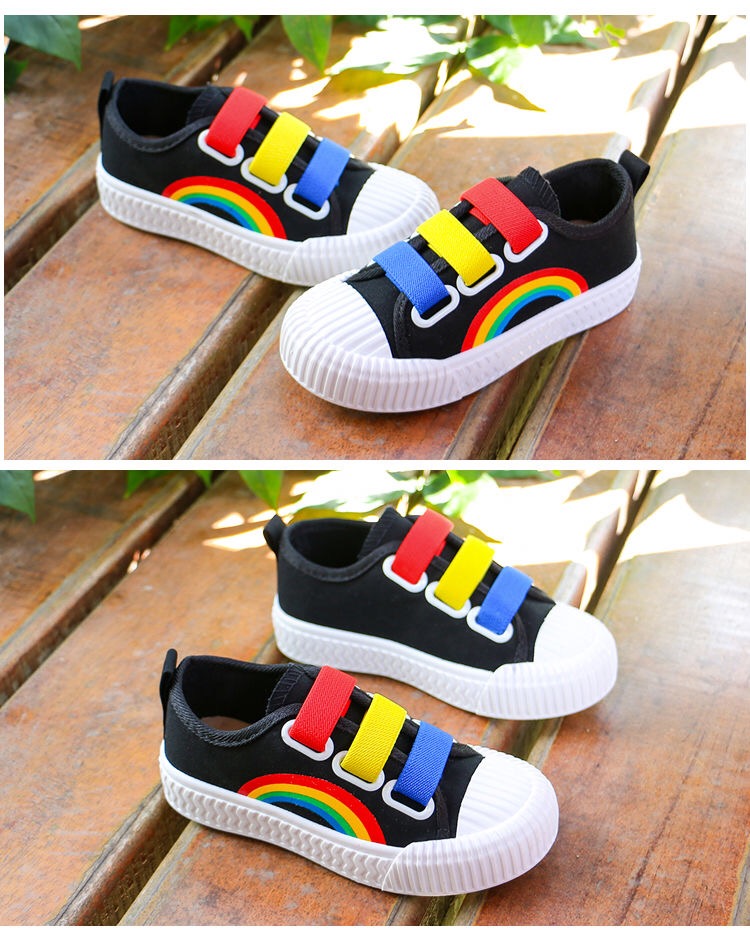 Boys Shoes Casual Shoes Athletic Boy Boots  Kids canvas Rainbow shoes comfortable soft casual shoes kids sneakers boots