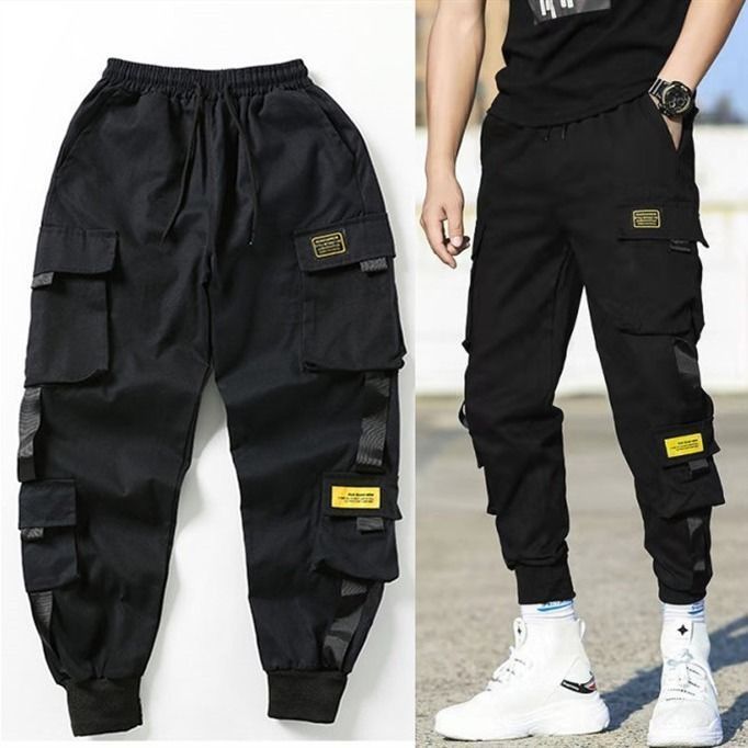 Bargains Fashion Trousers Long Pants Overalls Hip hop Multi-pocket Cargo Sweatpants Men&apos;s Clothes