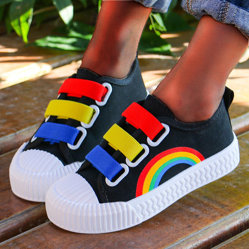 Boys Shoes Casual Shoes Athletic Boy Boots  Kids canvas Rainbow shoes comfortable soft casual shoes kids sneakers boots