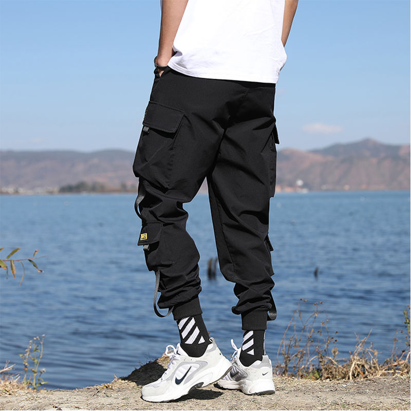 Bargains Fashion Trousers Long Pants Overalls Hip hop Multi-pocket Cargo Sweatpants Men&apos;s Clothes