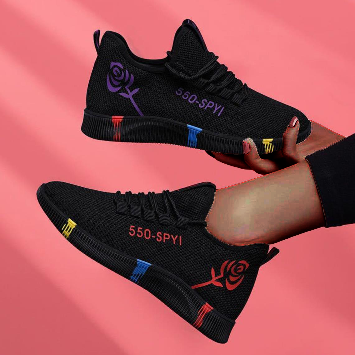 Bargains Women's Shoes Sneakers Hiker Shoes Colorful Flowers Breathable Fabric Soft Sole Sports Shoes-550#