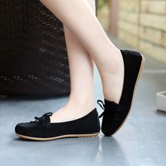 Loafers & Slip-Ons Women's Shoes  Ballerinas and Flats Bow Tassel Soft Bottom shoes Black 38