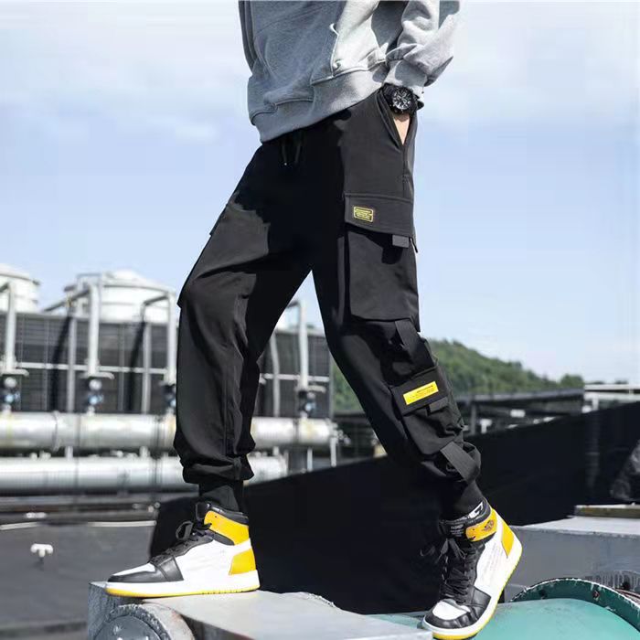 Bargains Fashion Trousers Long Pants Overalls Hip hop Multi-pocket Cargo Sweatpants Men&apos;s Clothes