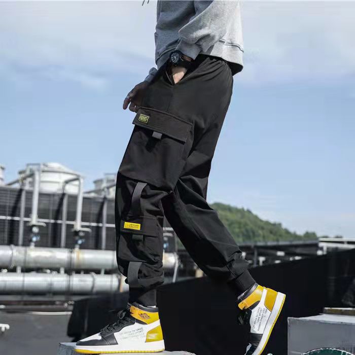 Bargains Fashion Trousers Long Pants Overalls Hip hop Multi-pocket Cargo Sweatpants Men&apos;s Clothes