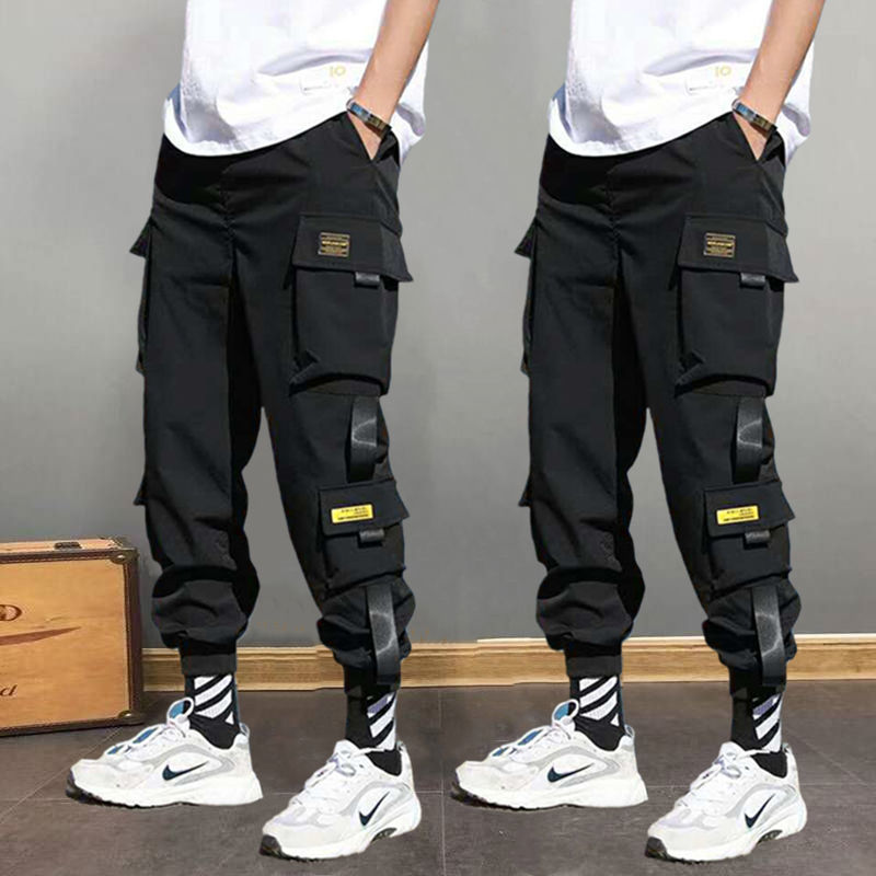 Bargains Fashion Trousers Long Pants Overalls Hip hop Multi-pocket Cargo Sweatpants Men&apos;s Clothes