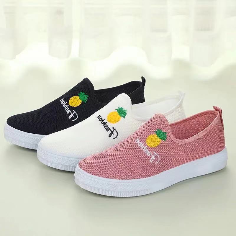 Sports Shoes Women's Shoes  Sneakers Rubber shoes Ballerinas and Flats Espadrilles Women Athletic Breathable Mesh Pineapple embroidery Loafers & Slip-Ons Flat shoes flats court shoes