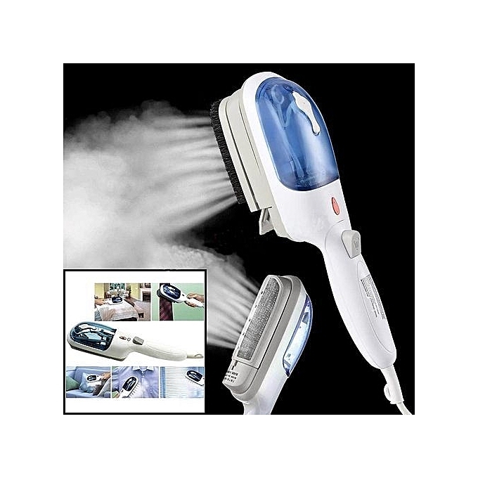 Portable Handheld Garment Fabric Clothes Steamer Iron Steam Cleaner Sanitiser White And Blue