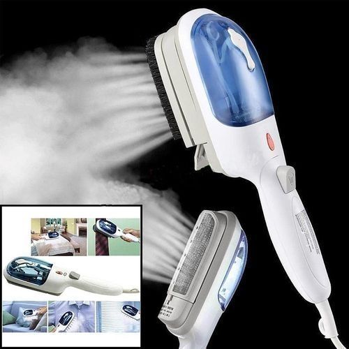 Portable Handheld Garment Fabric Clothes Steamer Iron Steam Cleaner Sanitiser White And Blue