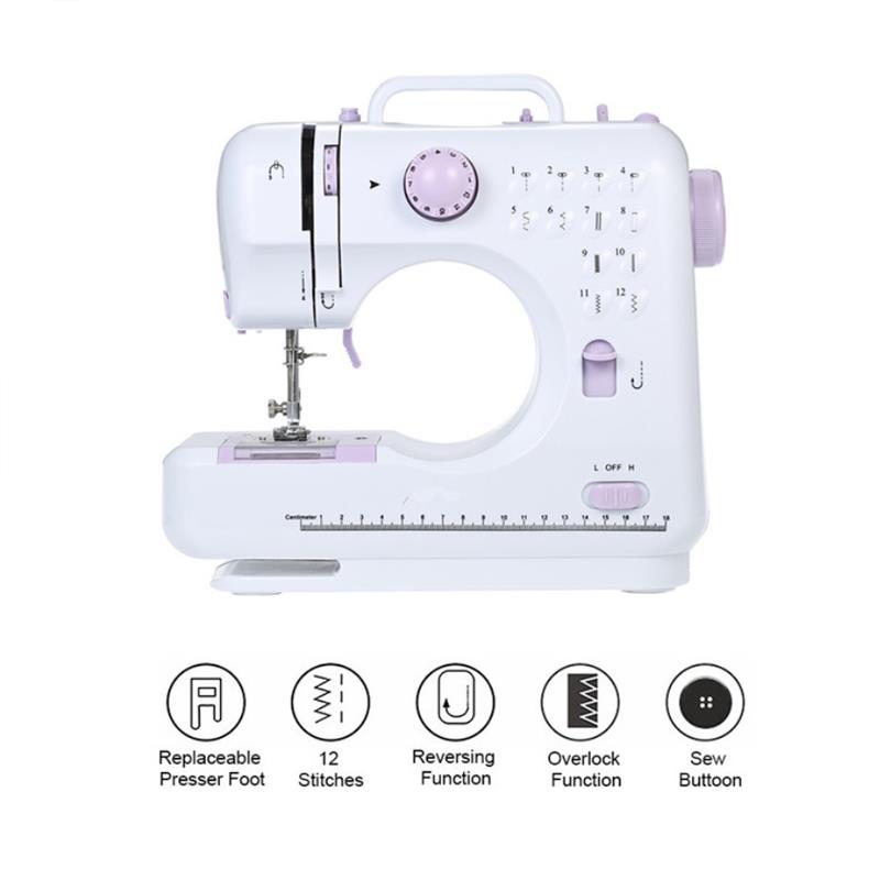 Households Sewing Machine 12-pin Foot Pedal Double Thread Ironing Pressing