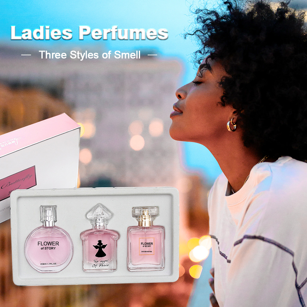 30ml * 3 Bottle 3pcs Ladies Perfumes Eau De Parfum Floral Fragrances Long Lasting Deodorants