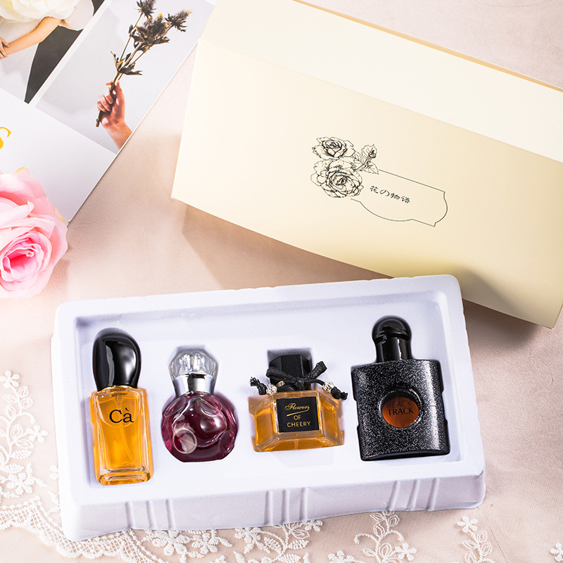 4 Pcs Ladies Perfumes Flowers Long Lasting Women Eau de Parfum Different Fragrances Business Deodorants Gifts